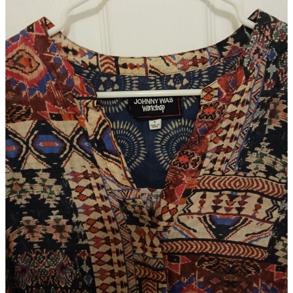Johnny Was Workshop Voyager Patchwork Print Women… - image 8